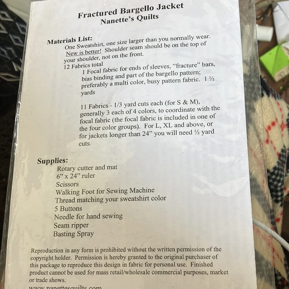 Nanette’s quilts pattern